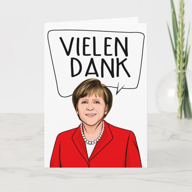 ANGELA MERKEL: Vielen Dank / Tack Kort (Framsida)