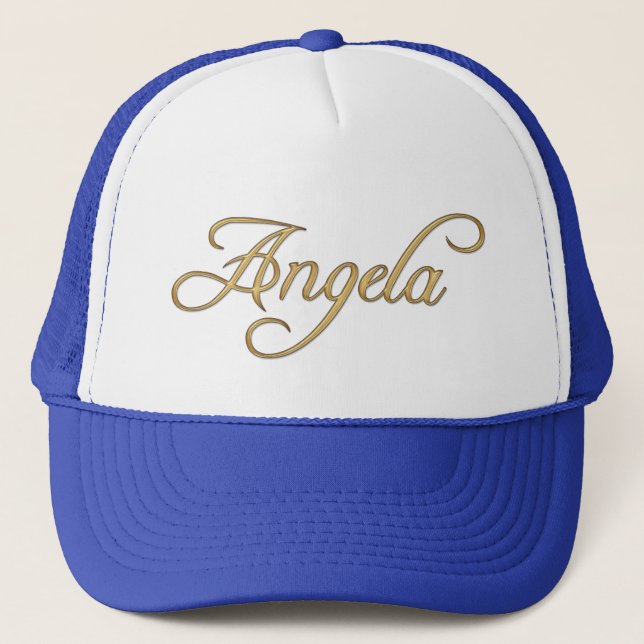 ANGELA Namn-Branded Personlig Mode Cap Truckerkeps (Framsida)