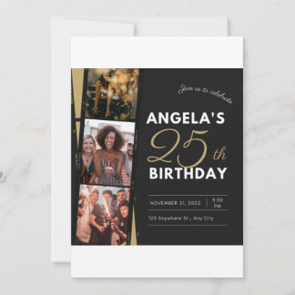 Angelas 25-årsdag inbjudningar