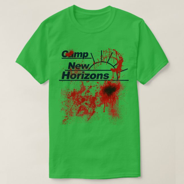 Angelas Camp New Horizons Sleepaway Camp T Shirt (Design framsida)