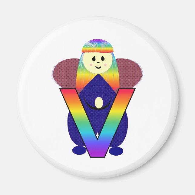 Angelbet Brev V Magnet (Framsidan)