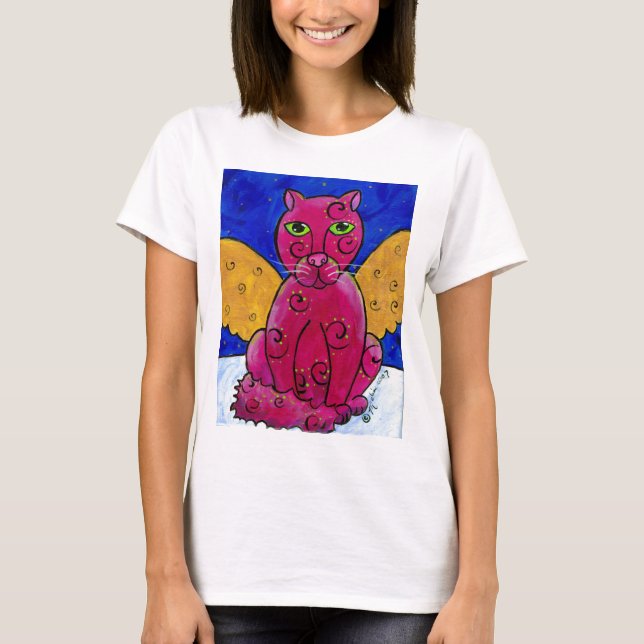 AngelCatPink T Shirt (Framsida)