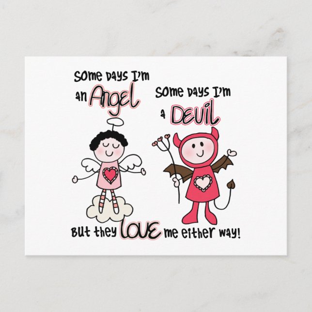 Ängeldjävulen Vykort (Framsida)