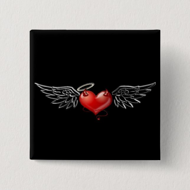 Ängeldjävulenbakgrund Knapp (Framsida)