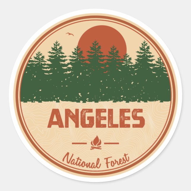 Angeles National Forest Runt Klistermärke (Framsida)