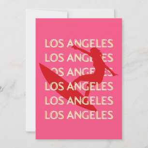 Angeles Travel Art, Kalifornien, Travel Art, Rosa Julkort