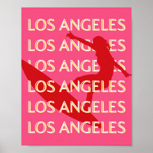 Angeles Travel Art, Kalifornien, Travel Art, Rosa Poster