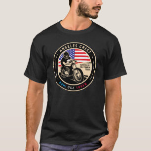 Angeles Vapensköld Highway California Motorcycle T Shirt