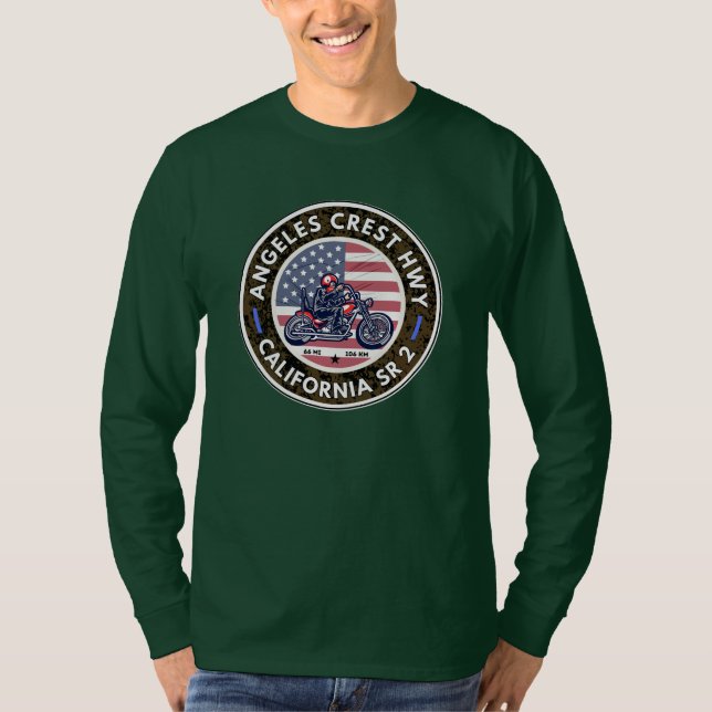 Angeles Vapensköld Highway California State Route- T Shirt (Framsida)