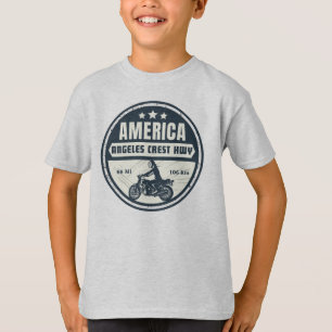 Angeles Vapensköld Highway California State Route- T Shirt