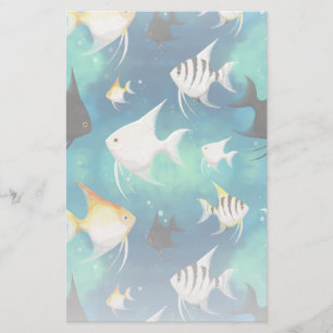 Angelfish Aquarium Mönster Brevpapper