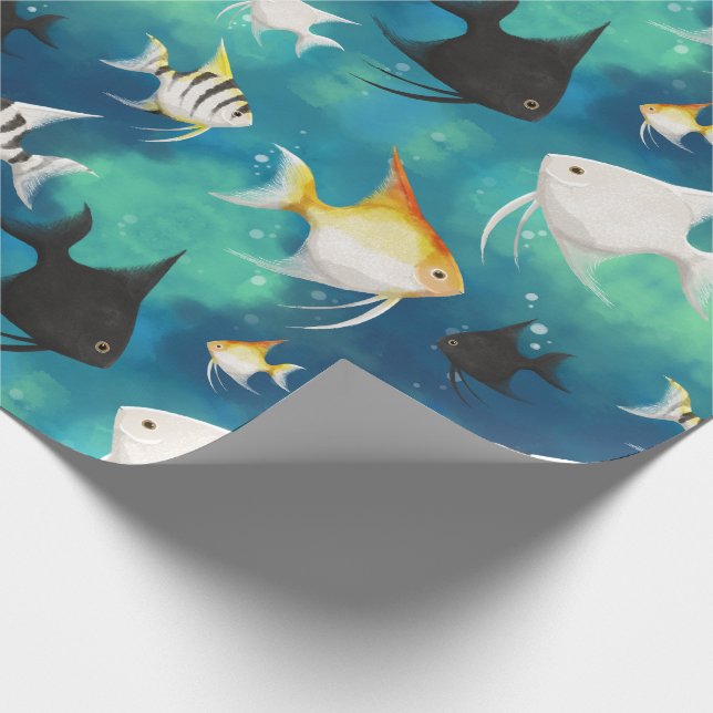 Angelfish Aquarium Mönster Presentpapper (Hörn)