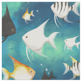 Angelfish Aquarium Mönster Tyg