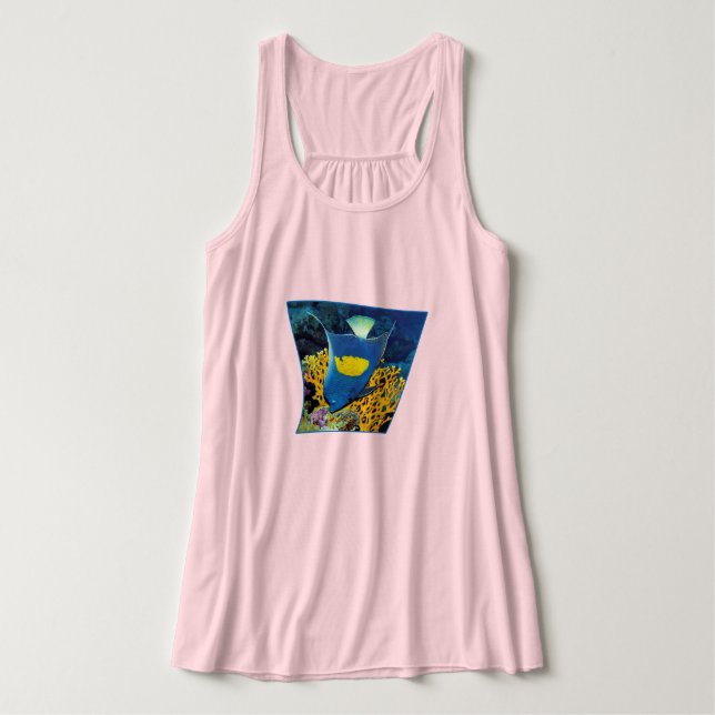 Angelfish at coral reef - Photographic design |  Linne Med Racerback (Design framsida)