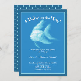 Angelfish Baby Shower Inbjudningar