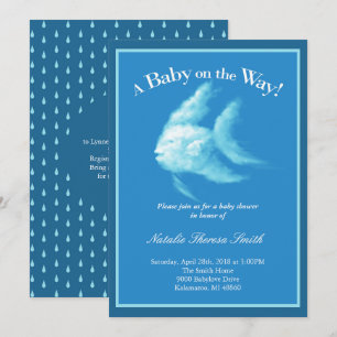 Angelfish Baby Shower Inbjudningar