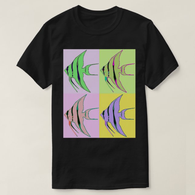 Angelfish Mod Art T Shirt (Design framsida)