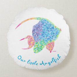 Angelfish Nursery Pillow Rund Kudde