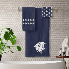 Angelfish Ocean Blue & white kustdekan