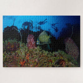 Angelfish och Divers från mindre än 20" x30" Pussel