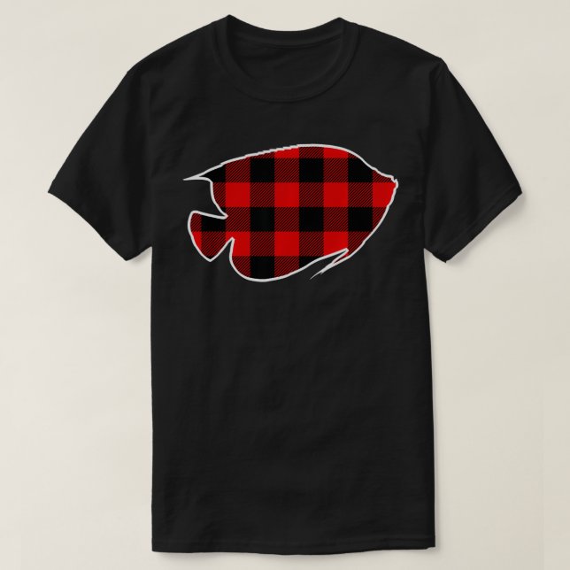 Angelfish Red Buffalo Plaid Pet Matching PJ Family T Shirt (Design framsida)