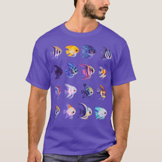 Angelfish sötvatten, ingen text eller ljus t shirt