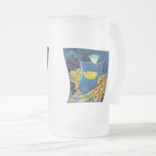Angelfish vid korallrev - Fotografisk design Frostat Ölglas
