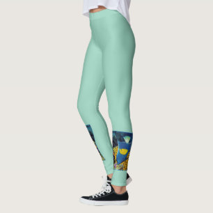 Angelfish vid korallrev - Fotografisk design Leggings