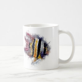AngelFish Watercolor Aquarium Sea CreatArtwork Kaffemugg