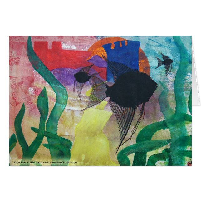 Ängelfiskkort Hälsningskort (Framsidan Horizontal)