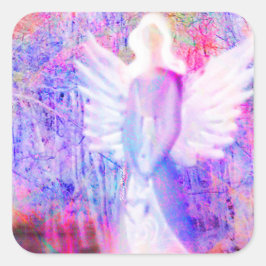 Ängelglödklistermärkear Fyrkantigt Klistermärke