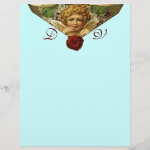 ÄNGELHJÄRTA VAXSIGILL Monogram Blå