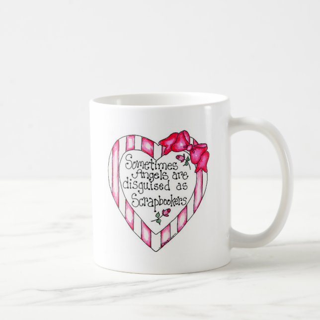 ÄngelhjärtaScrapbooker Tshirts och gåvor Kaffemugg (Höger)