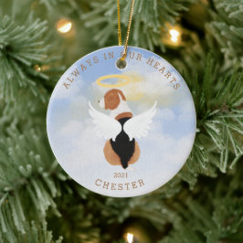Ängelhundar Anpassad Foto Keramisk Juldekoration