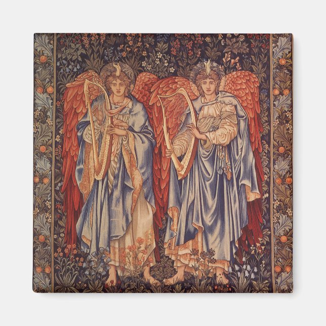 Angeli Laudantes av Herr Edward Coley Burne Jones Magnet (Framsidan)