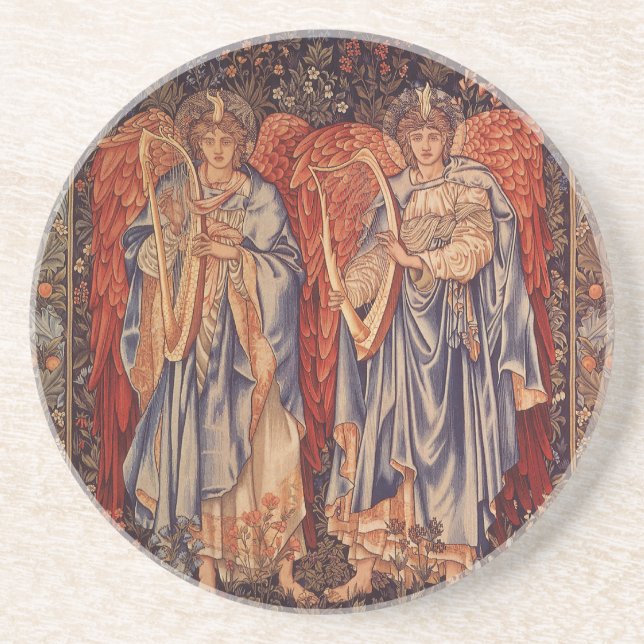 Angeli Laudantes av Herr Edward Coley Burne Jones Underlägg Sandsten (Framsidan)