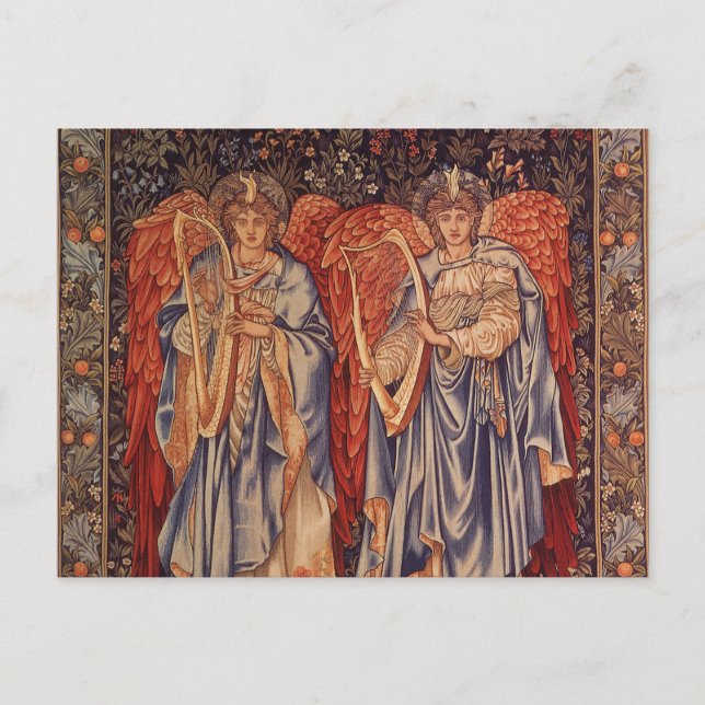 Angeli Laudantes av Herr Edward Coley Burne Jones Vykort (Framsida)