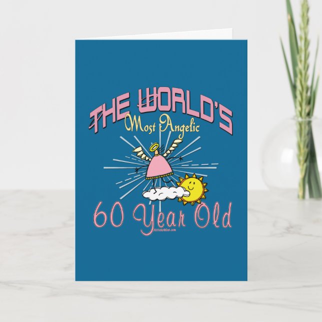 Angelic 60 Birthday Kort (Framsida)