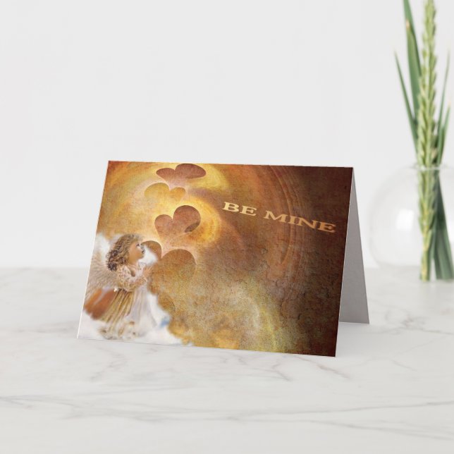 Angelic Be Mine Valentine Day Card Helgkort (Framsida)