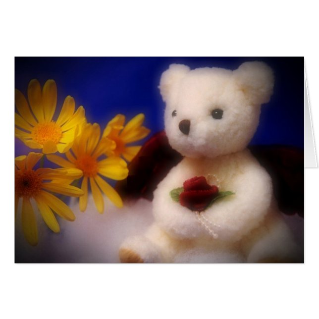Angelic Bear Hälsningskort (Framsidan Horizontal)
