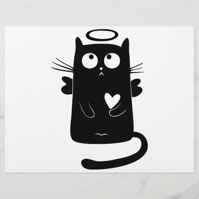 Angelic Black cat tecknad (Framsida)