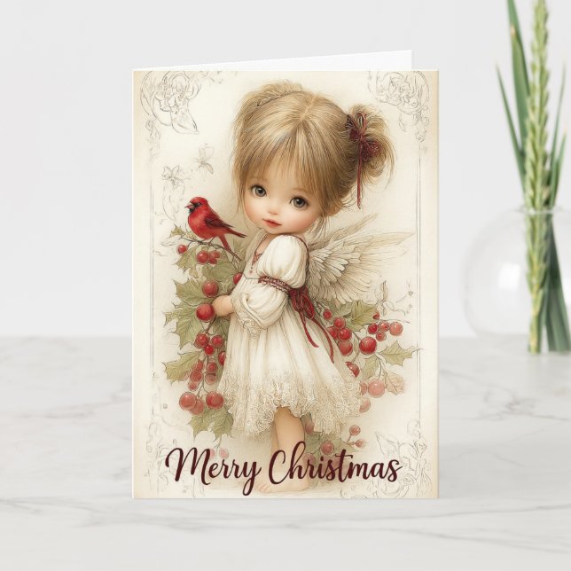 Angelic Christmas Greeting card Kort (Framsida)