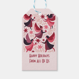 Angelic Figures Mid-Century Modern Kitschmas Presentetikett