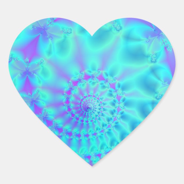 Angelic Hjärtformat Klistermärke (Framsida)