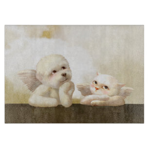 Angelic Hund och Cat på Cloud