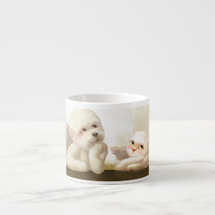 Angelic Hund och Cat på Cloud Espressomugg