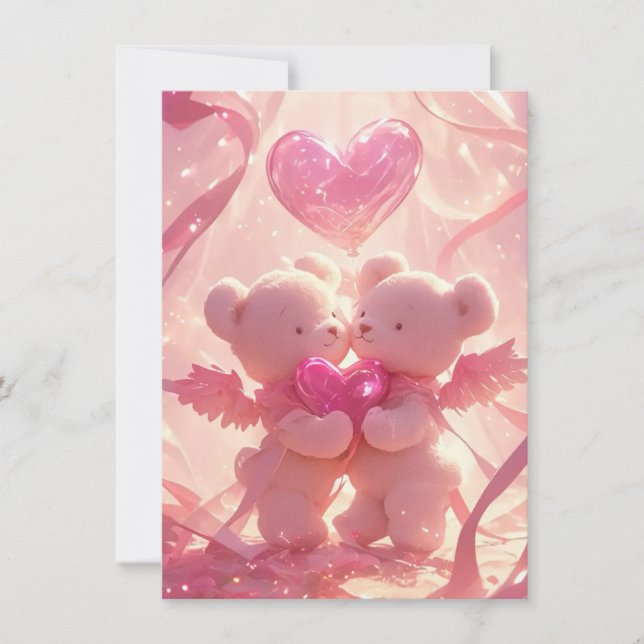 Angelic Kärlek: Romantic Wedding Investigation Inbjudningar (Framsida)