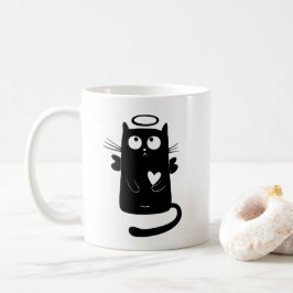 Angelic Kattunge Black Kaffemugg
