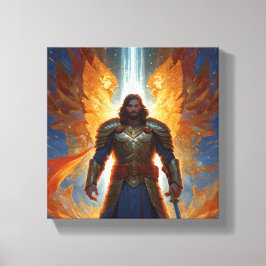 Angelic Man i Armor of God Canvas