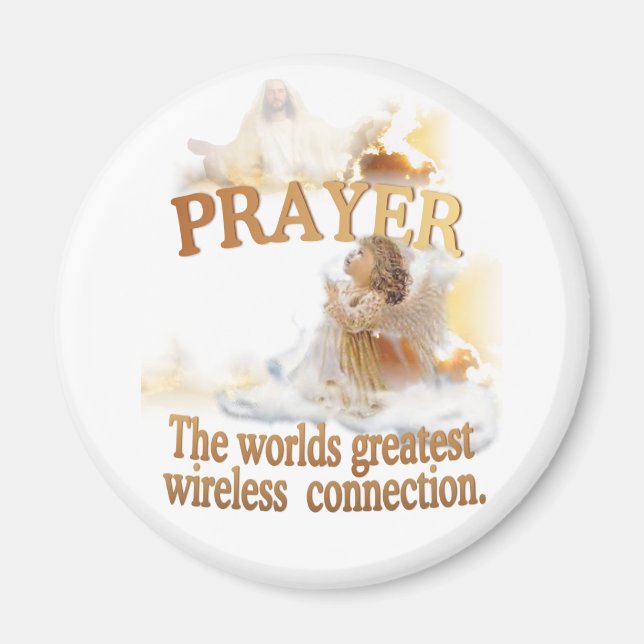 Angelic Prayer Worlds Greatest Trådlösa Connection Magnet (Framsidan)